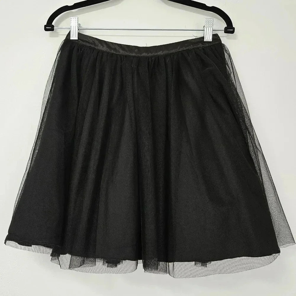 My Michelle Black Tulle Skirt Women's Size 5 Knee Length A Line Party
